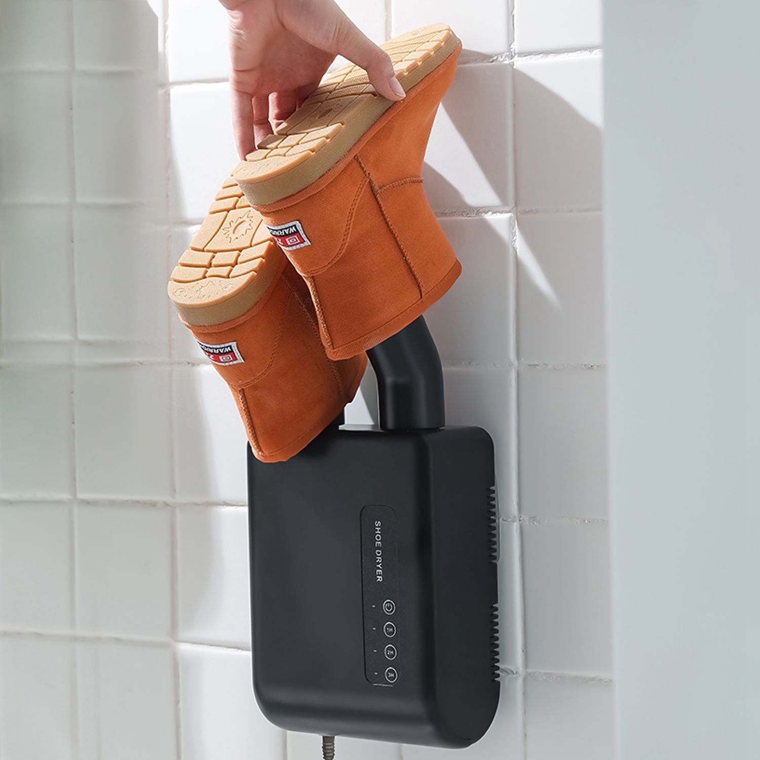 Portable Shoe Dryer Boot Shoe Warmer Deodorizer with 3 Timer Settings for Wet Boots Gloves Hats Garments