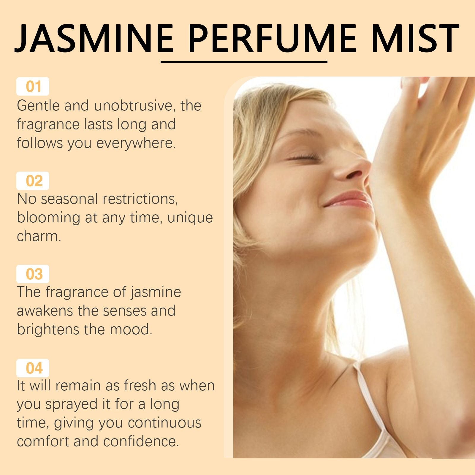 Roxelis Scented Brazilian Perfume for Women - Fresh and Natural Jasmine Floral Woody Fragrance Persistent Scent