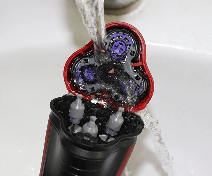 Men's Razor Rotary Waterproof Electric Shaver Pop-Up Trimmer Wet Dry Cordless