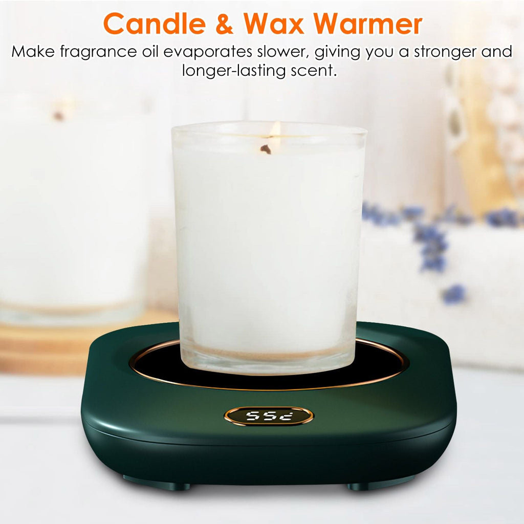 Smart Electric Coffee Mug Warmer with Auto Shut Off - USB Connection, 3 Temperature Settings for Coffee, Tea, & Milk