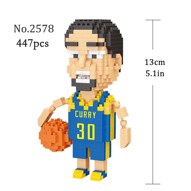 Mini Building Blocks Basketball Idol 3d Model Ornaments DIY Basketball Player Miniature Doll Building Block Toy Gift