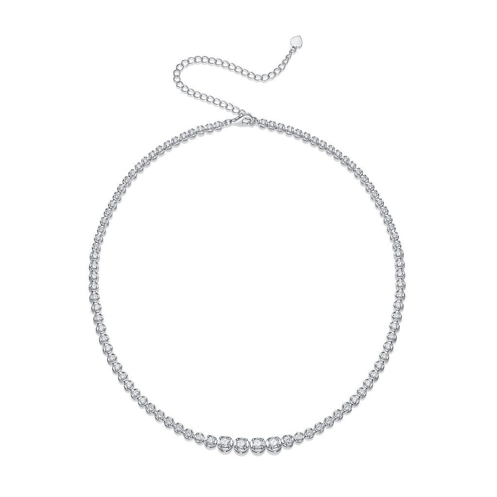 In the Name of Light - A fashionable and trendy jewelry necklace pendant set with Moissanite S925 sterling silver and Platinum-plated diamond