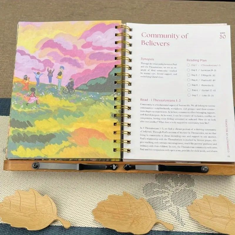 "52-Week Luxurious Spiral Bible Study for Women – Premium Print, Red Cover with Elegant Design – Perfect Gift for Spiritual Growth & Divine Connection"