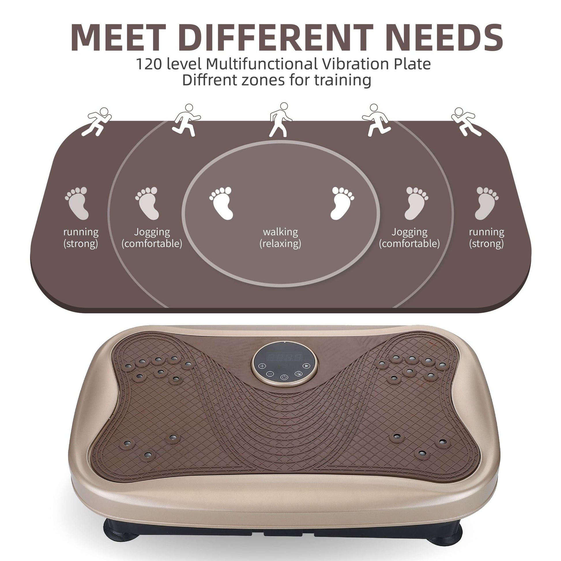 Vibration Plate Fitness Platform Whole Body Exercise Machine with 120 Speed Levels, Lymphatic Drainage, Fat Burning, and Weight Loss, Perfect for Women, Men, and Home Gym exercise