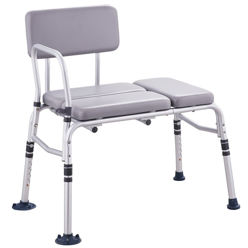 Tub Transfer Bench for Bathtub 500lbs, Shower Seats for Adults, Lightweight Shower Bench for Elderly and Disabled with Padded Seat, Non-Slip Bath Seats with Armrest and Reversible Backrest