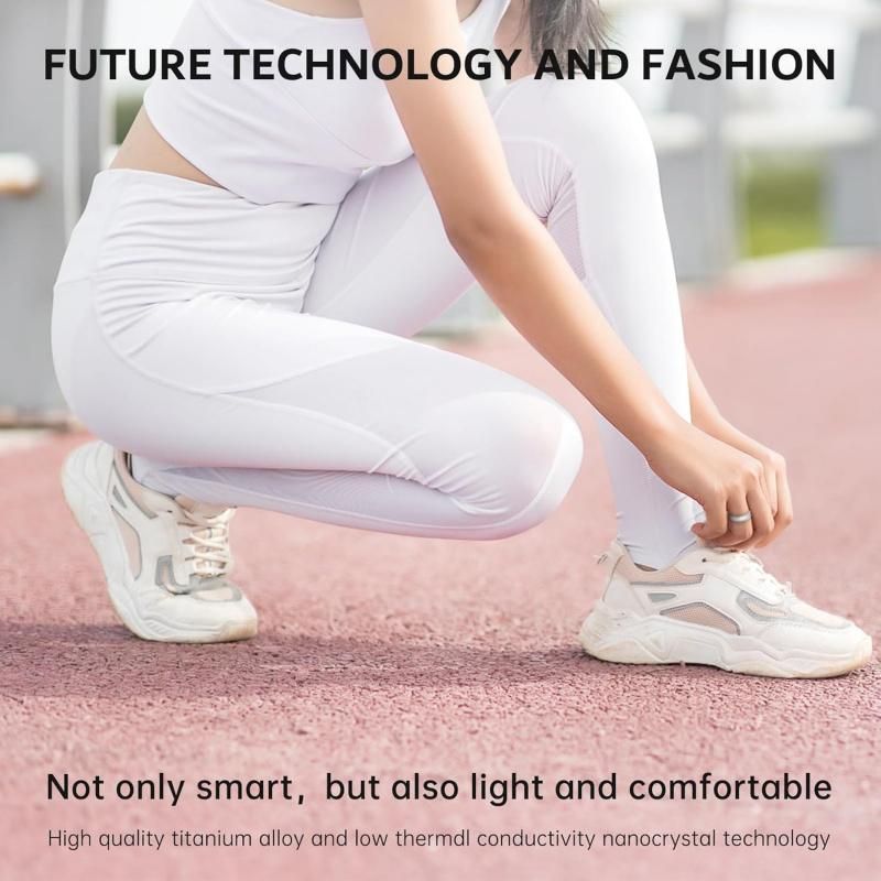 2025 New Smart Ring Elegant Smart Jewelry for Women, Luxury Diamond Fitness Ring with Visible Circuitry Design, All-Day Health Monitoring, IP68 Waterproof, iOS Android Compatible