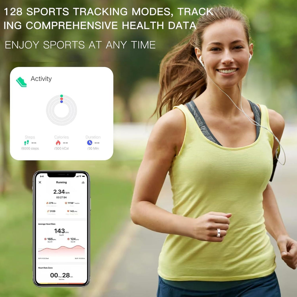 2025 New Smart Ring Elegant Smart Jewelry for Women, Luxury Diamond Fitness Ring with Visible Circuitry Design, All-Day Health Monitoring, IP68 Waterproof, iOS Android Compatible