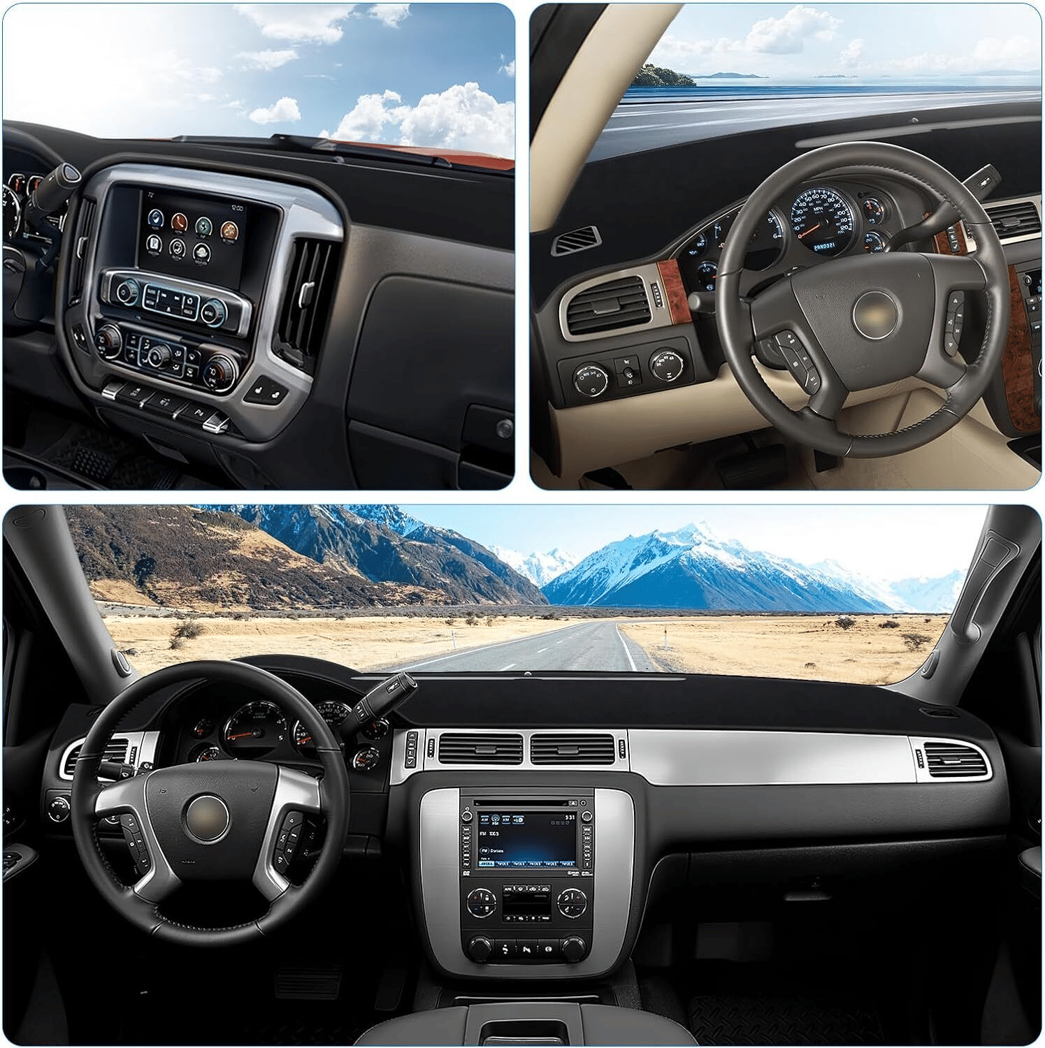 Fit For Chevy Silverado/Tahoe/Suburban 2007-2014 US Dashboard Pad Dash Cover Mat