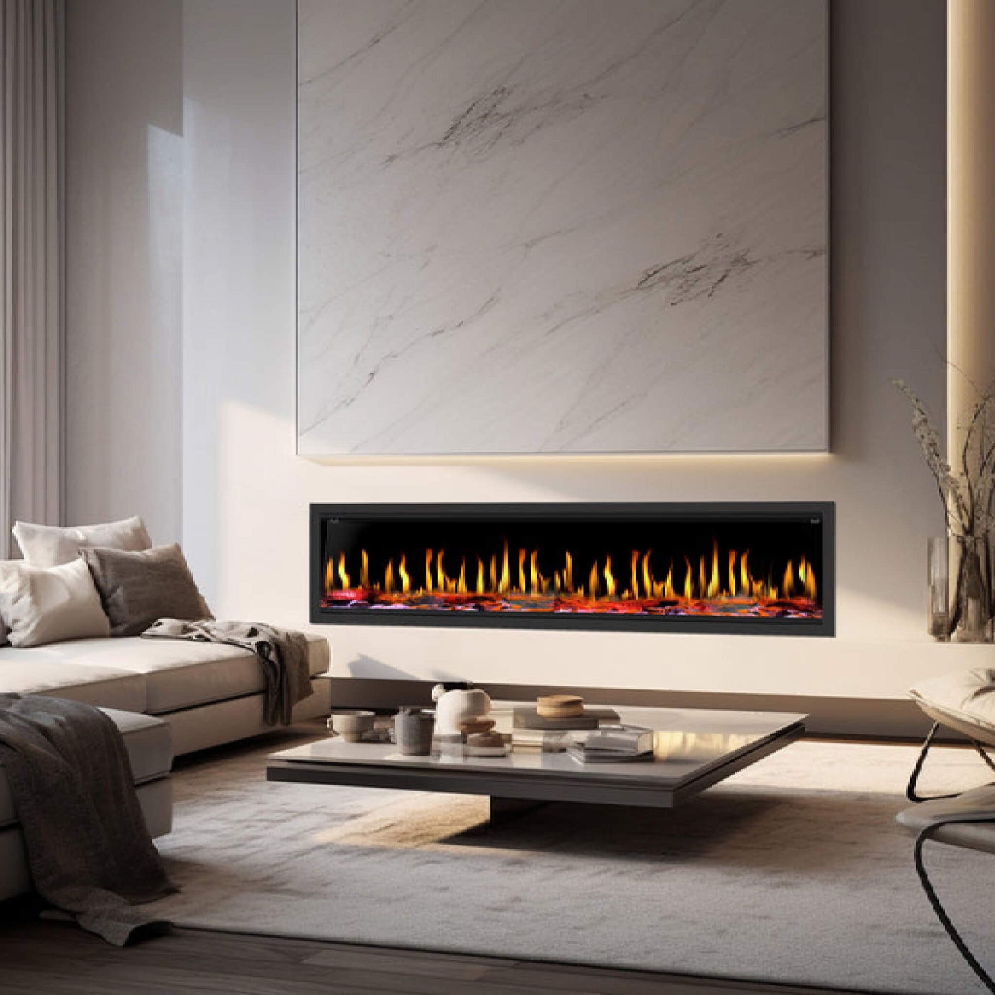 Dynasty Tempo 100-Inch Virtual Linear Electric Fireplace [DY-FVX100] (SAK59234)