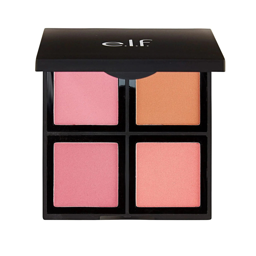 e.l.f. Cosmetics Powder Blush Palette - Four Blush Shades, Long-Lasting Pigment