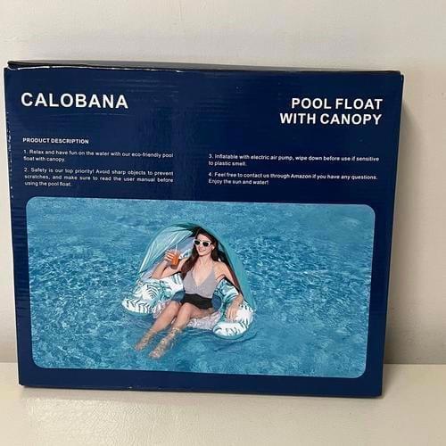 Comfortable Inflatable Pool Float with Canopy