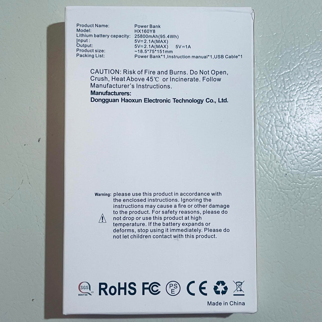 Portable Charger 25800mAh Power Bank
