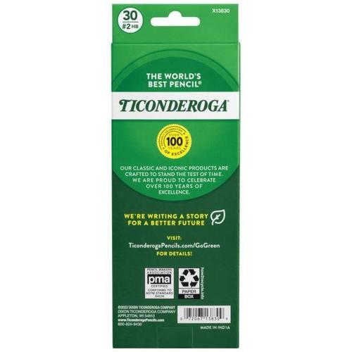 Dixon Ticonderoga No. 2 Pre-Sharpened Pencils, 30-Pack