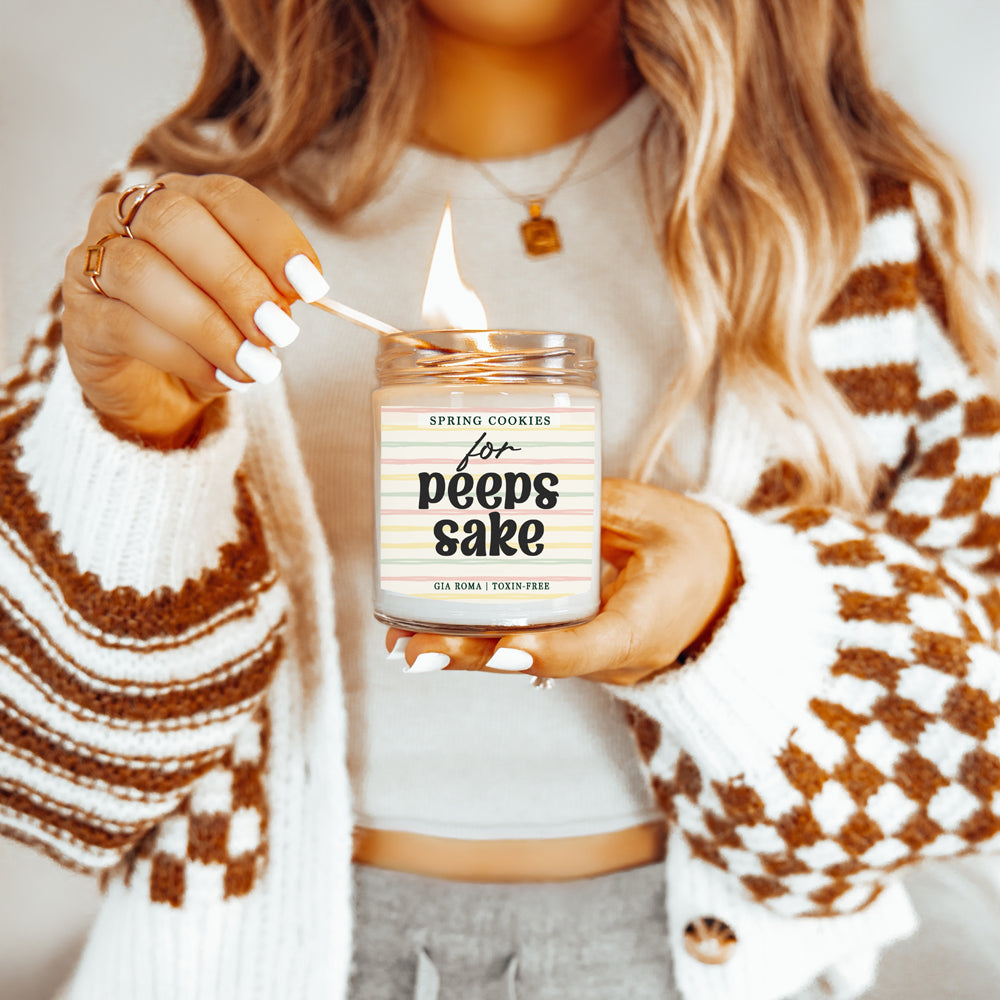 Easter Cookie Scented Soy Candle - Sugar Cookie Spring Dessert Aroma 8oz