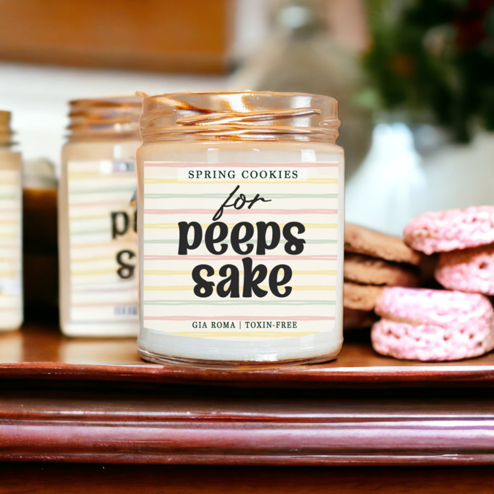 Easter Cookie Scented Soy Candle - Sugar Cookie Spring Dessert Aroma 8oz