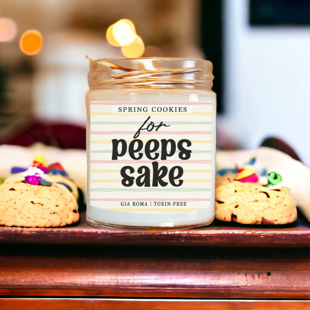 Easter Cookie Scented Soy Candle - Sugar Cookie Spring Dessert Aroma 8oz