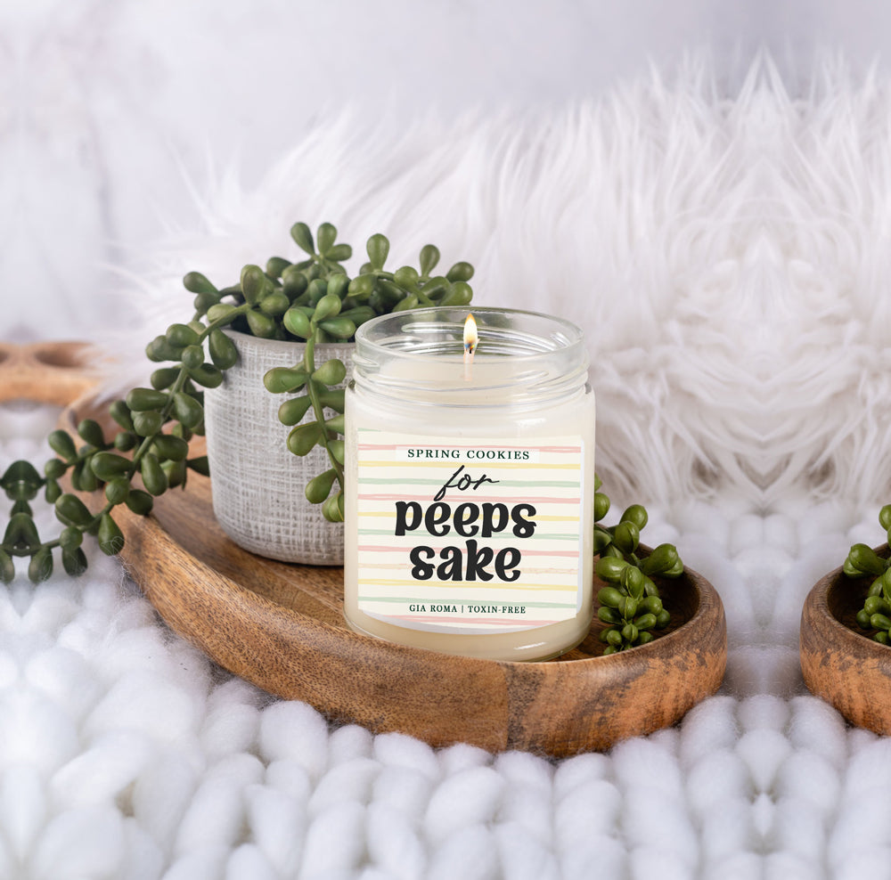 Easter Cookie Scented Soy Candle - Sugar Cookie Spring Dessert Aroma 8oz