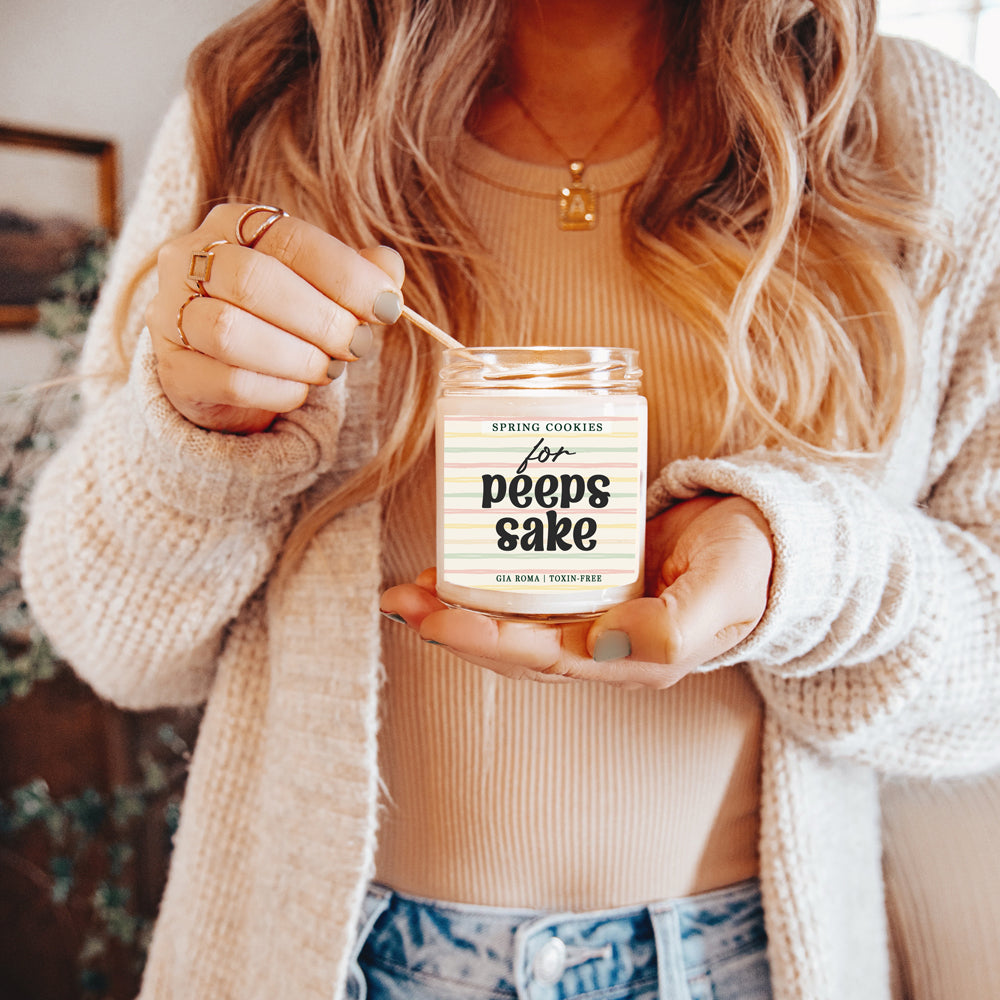 Easter Cookie Scented Soy Candle - Sugar Cookie Spring Dessert Aroma 8oz