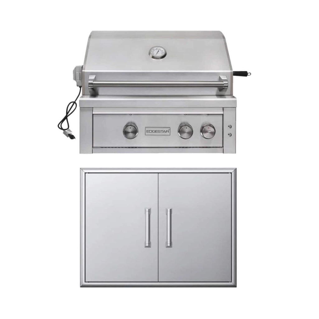 Edgestar 60K BTU 30-Inch Built-In Grill Kit With Insulated Jacket And Double Access Doors [GRL300IBKIT] (SAK82568)