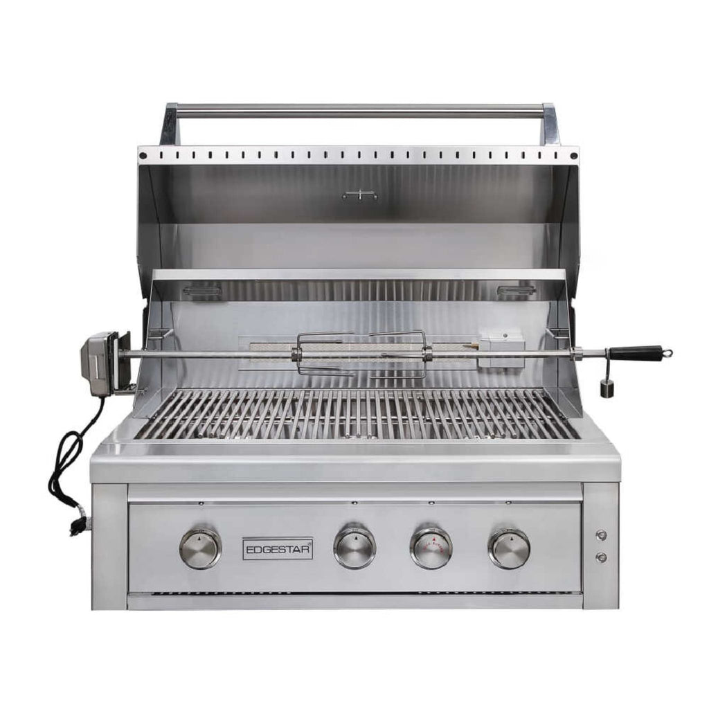 Edgestar 89K BTU 36-Inch Natural Gas Freestanding Grill Cart With Lighting Knobs & Rotisserie (SAK12573)