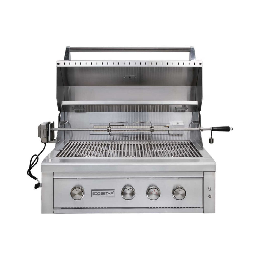 Edgestar 89K BTU 36-Inch Wide Natural Gas Built In Grill With Insulated Jacket And Double Access Doors [GRL360IBKITNG] (SAK31258)