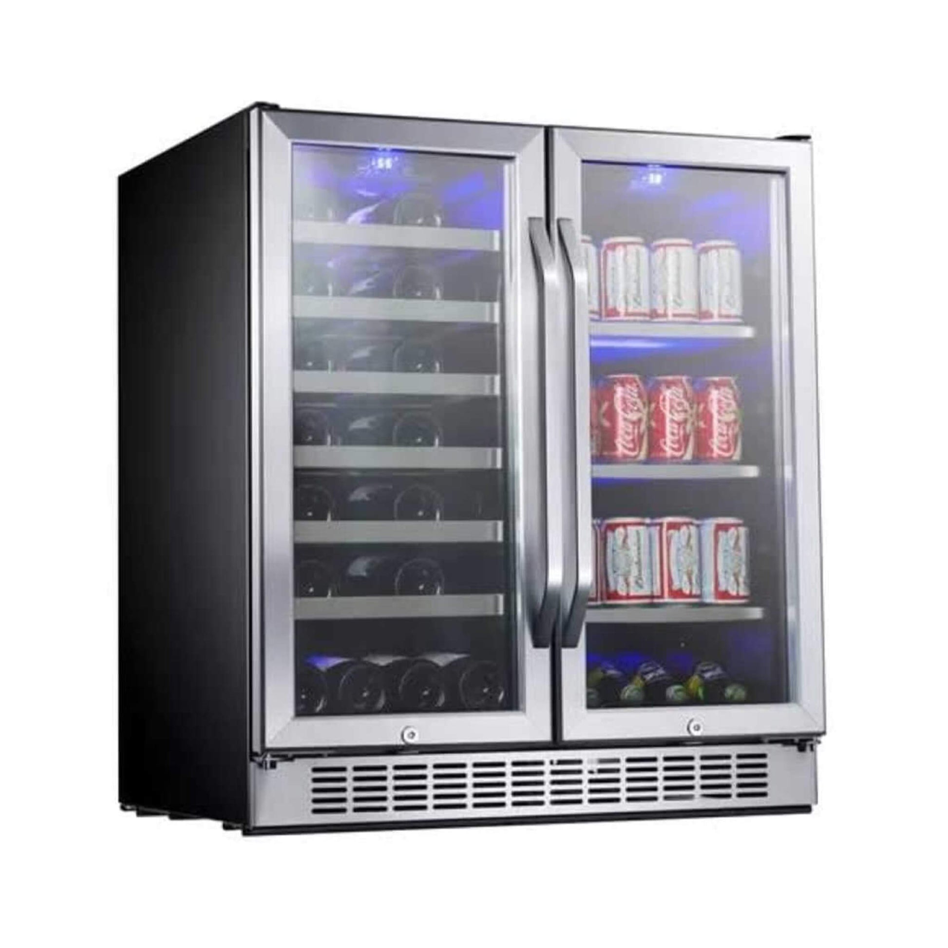 Edgestar 30-Inch Wide 28 Bottle Built In Dual Zone Beverage Center With 86 Can Capacity (SAK35972)