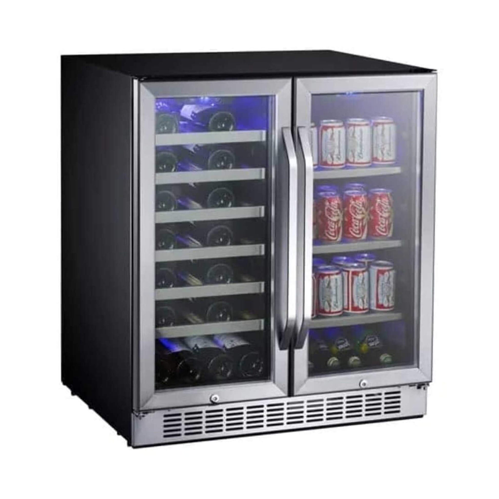 Edgestar 30-Inch Wide 28 Bottle Built In Dual Zone Beverage Center With 86 Can Capacity (SAK35972)