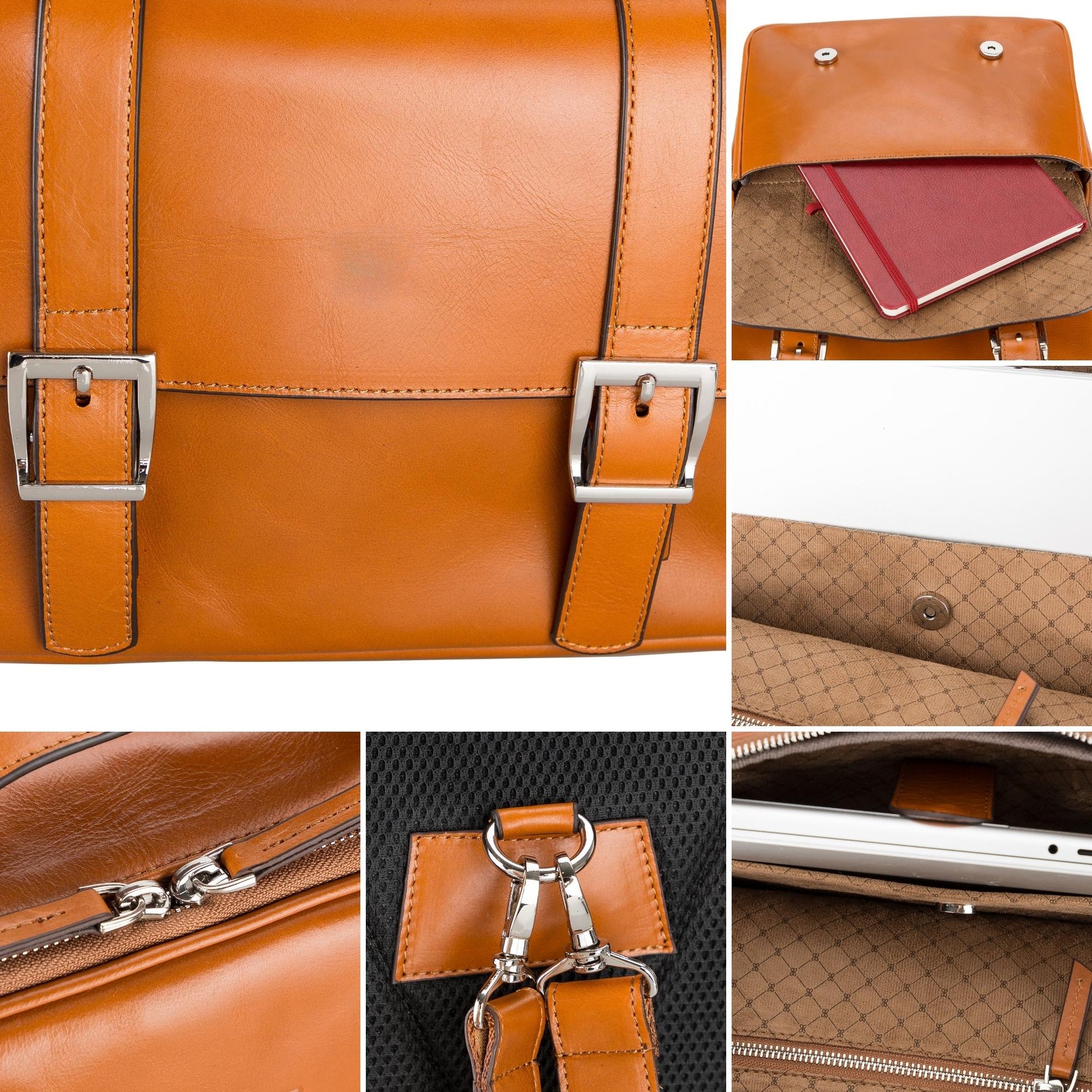 Elmira Leather Laptop Backpack for Men and Women