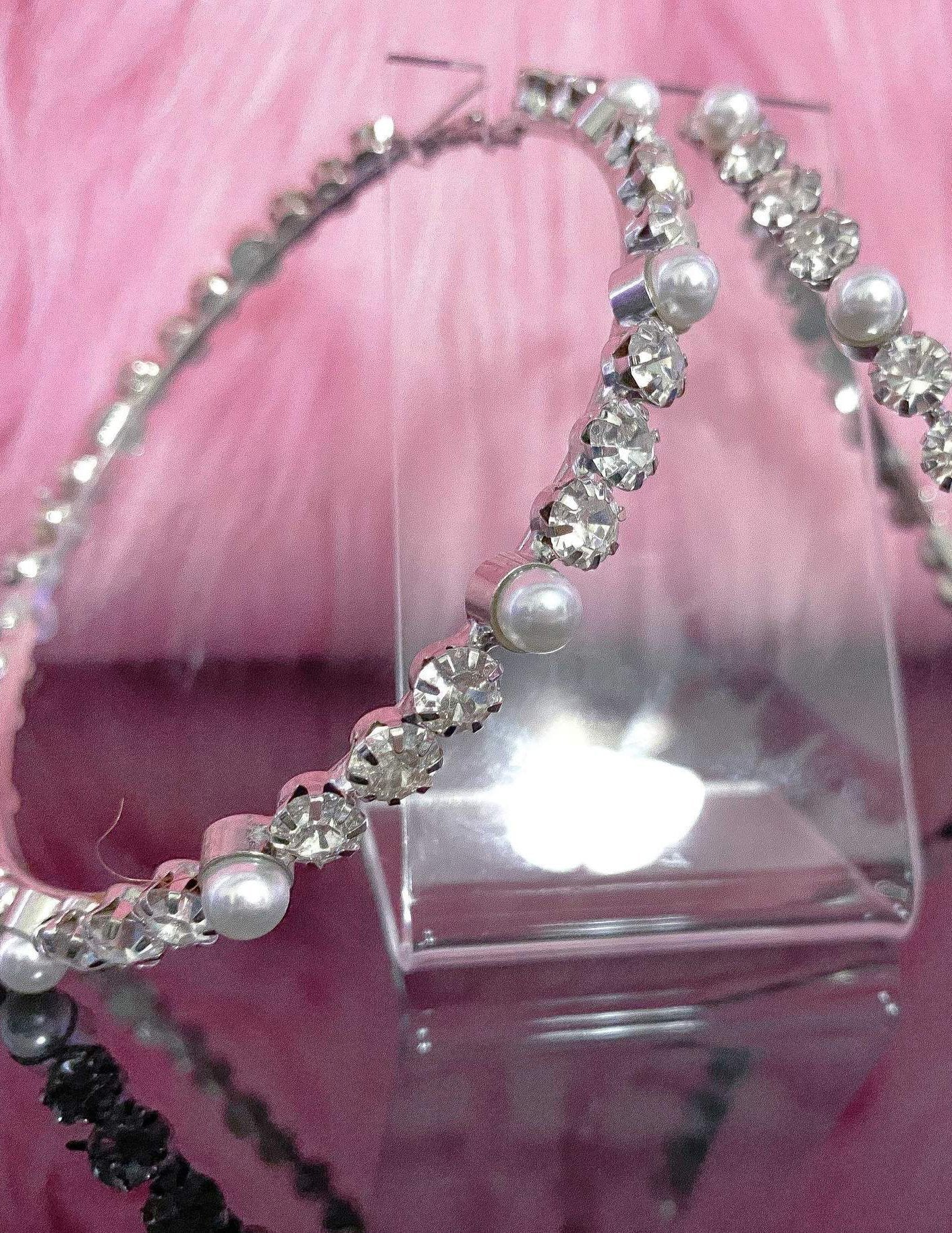 Embellished Large Hoop Earrings With Pearls And Crystals
