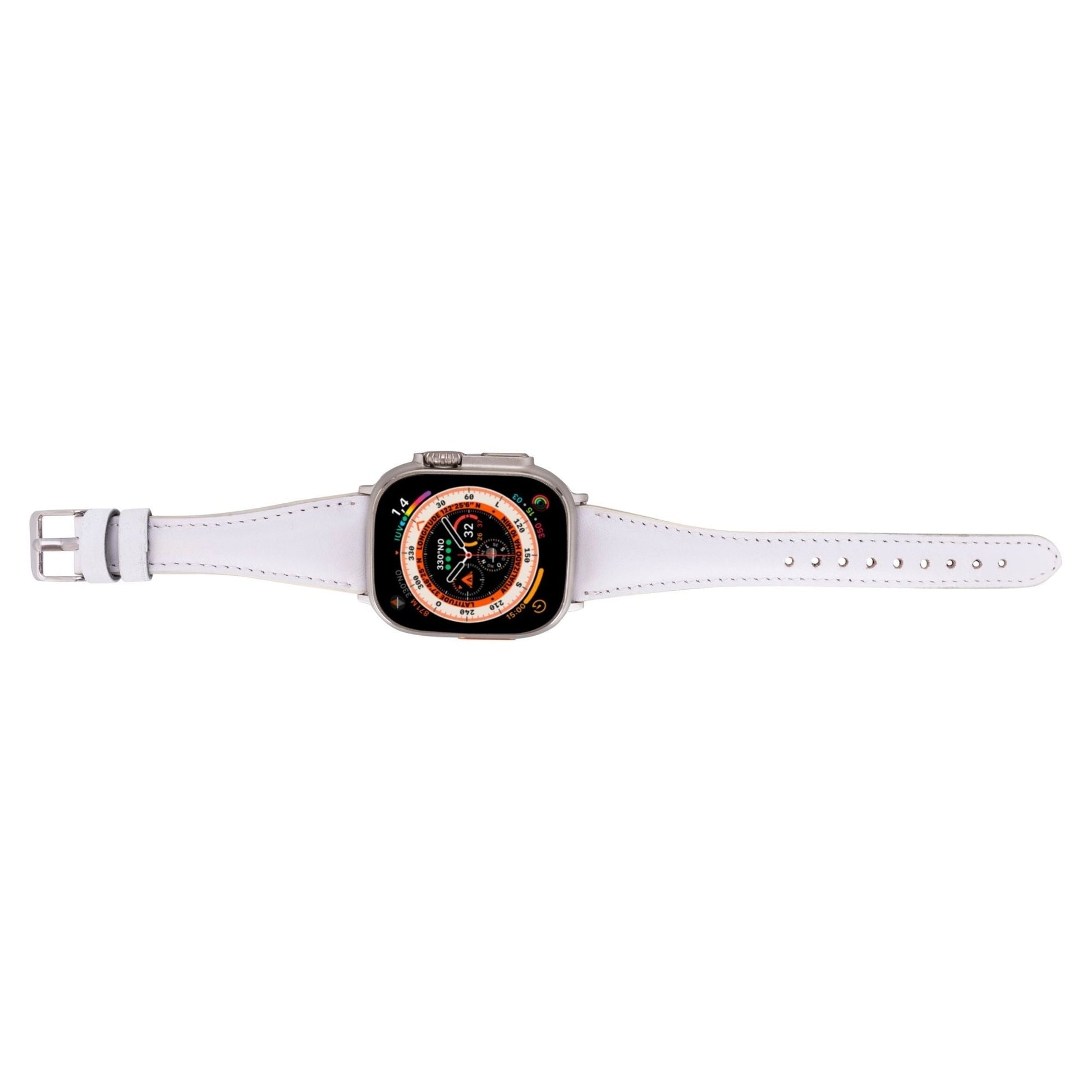 Evansville Slim Leather Bands for Apple Watch 9, Ultra 2 & SE