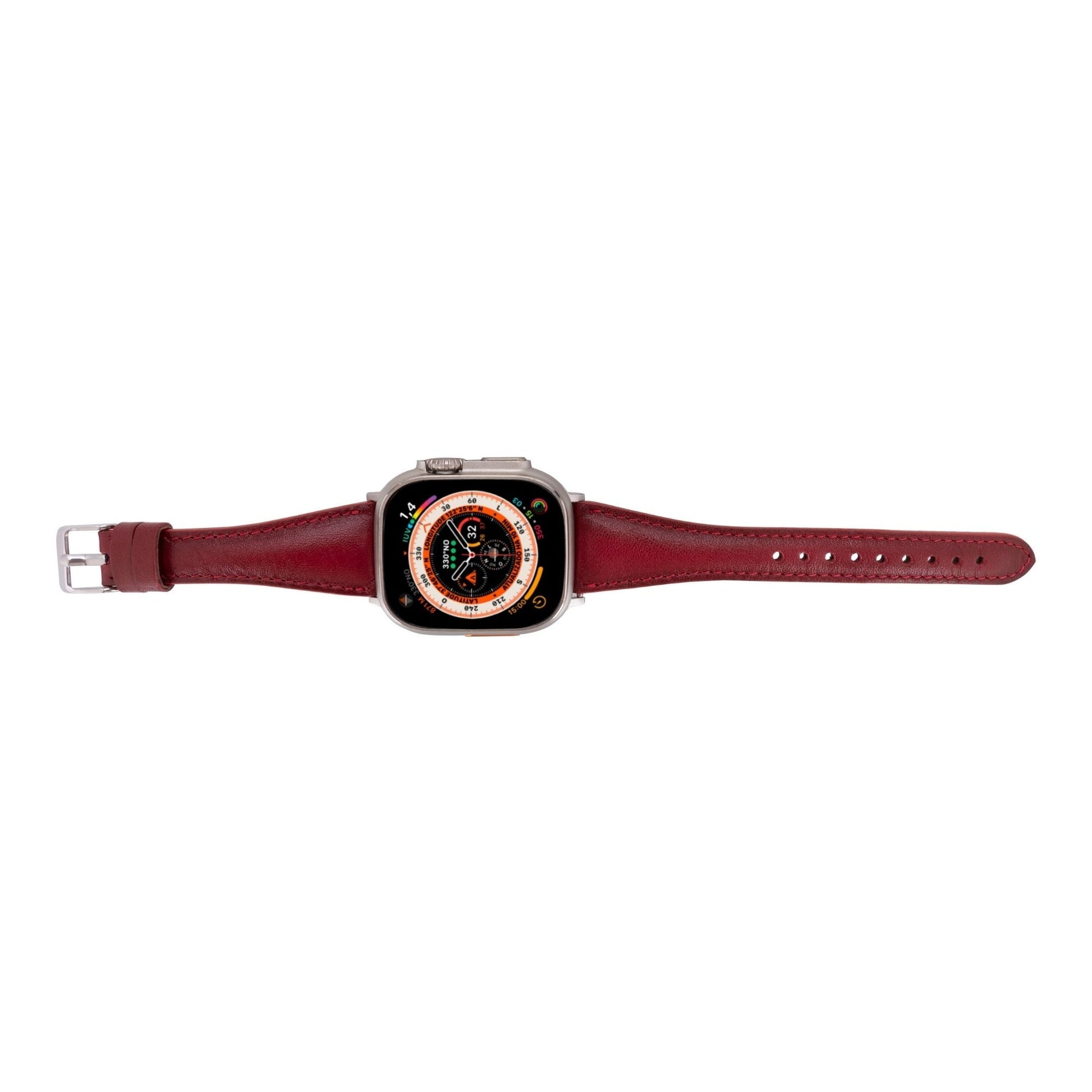 Evansville Slim Leather Bands for Apple Watch 9, Ultra 2 & SE
