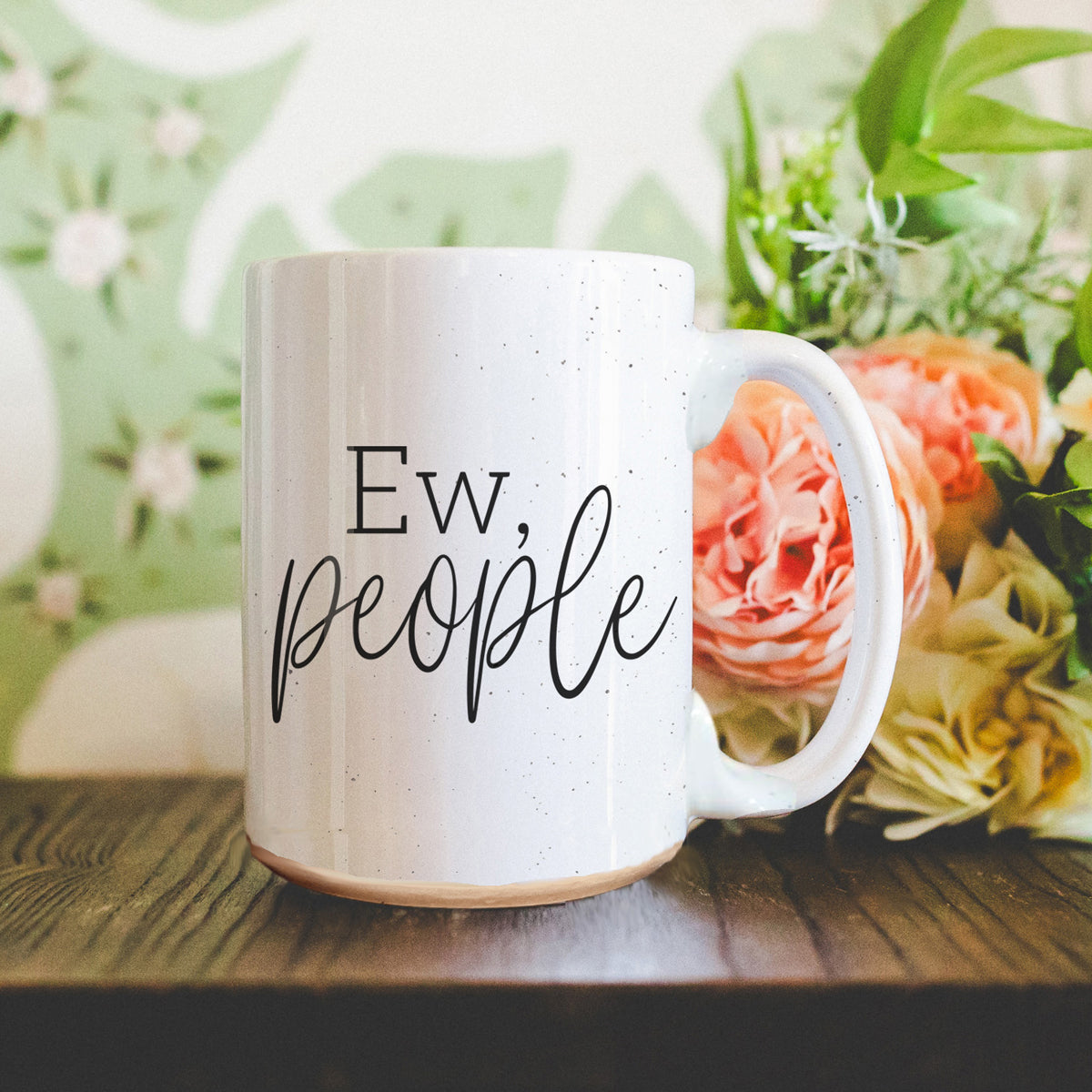Ew People 16oz Ceramic Coffee Mug Funny Introvert Anti Social Gift