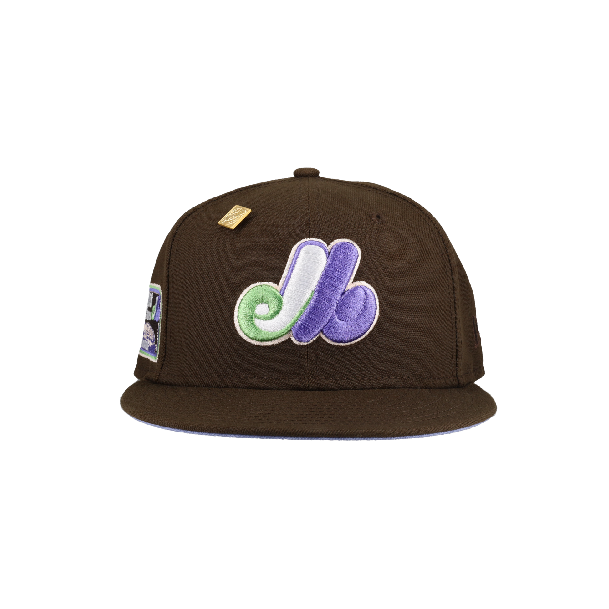 Montreal Expos Brown Olympic Stadium Patch 59Fifty Fitted Hat