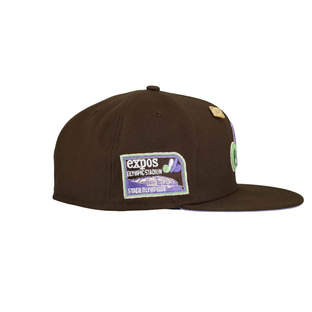 Montreal Expos Brown Olympic Stadium Patch 59Fifty Fitted Hat