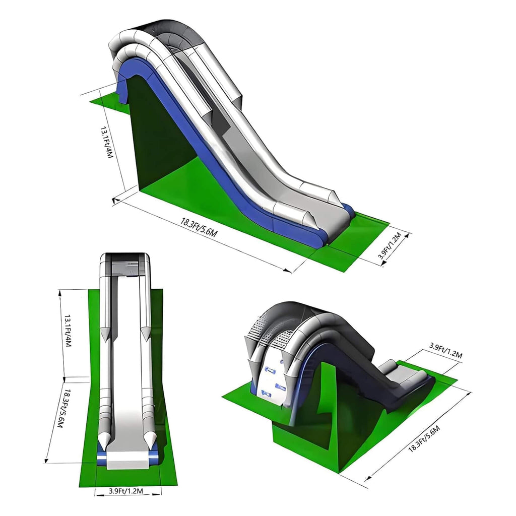 Extra-Large Inflatable Floating Yacht Water Slide With Air Pump And Protection Net [Made-To-Order] (SAK97618)