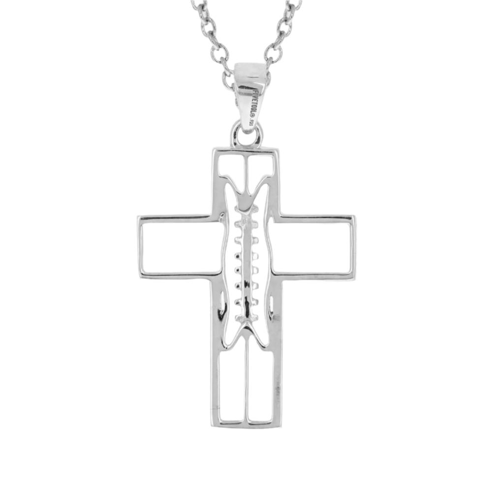 XL Gridiron Football Cross Necklace