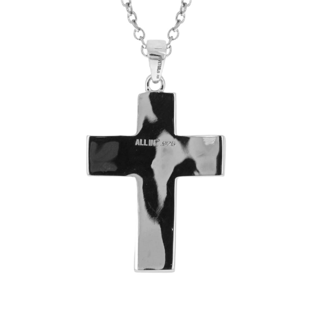 XL Pigskin Football Cross Necklace