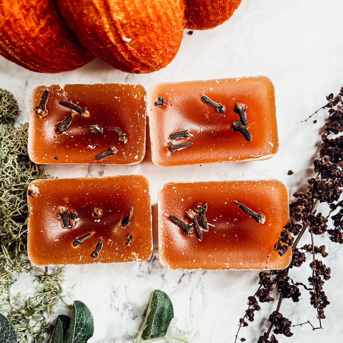 Fall Clove XL Natural Wax Melts 4 Cubes Spicy Cinnamon Clove Autumn Scent
