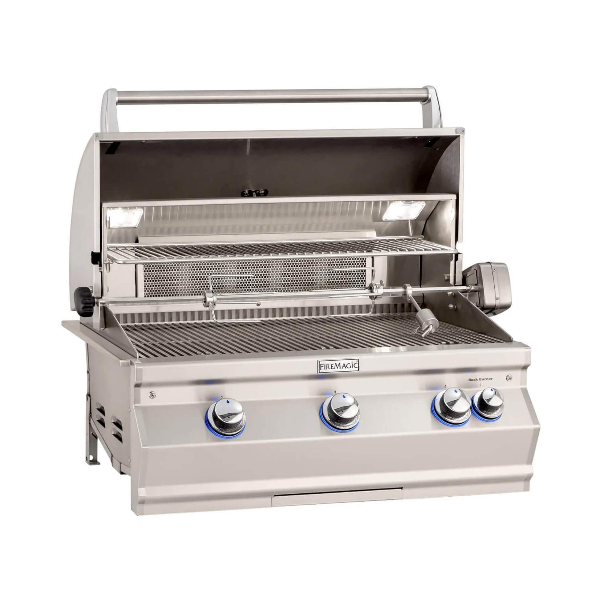 Fire Magic Aurora 30-Inch Multi-User Built-In Grill With Analog Thermometer & Rotisserie Kit [A540I-8EAN/P] (SAK14578)