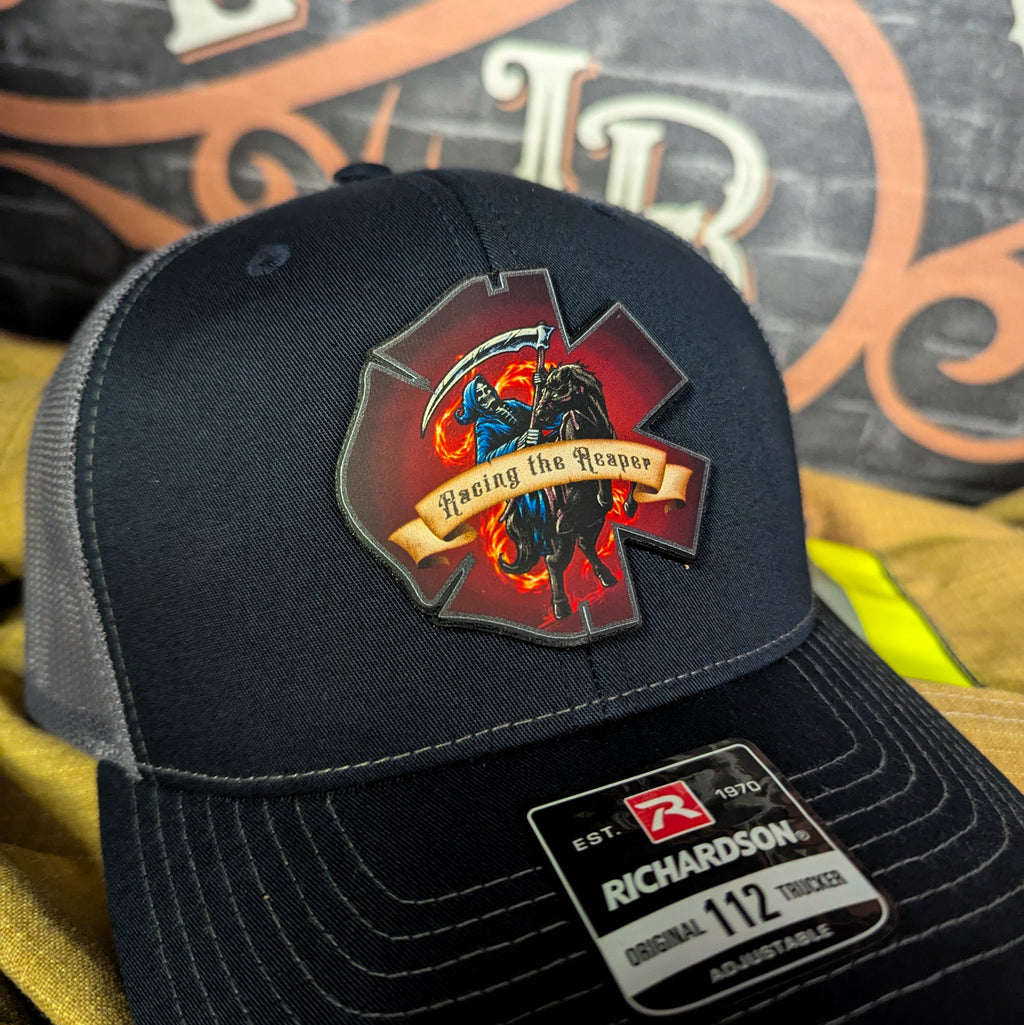Fire and EMS Reaper Leather Patch Hat