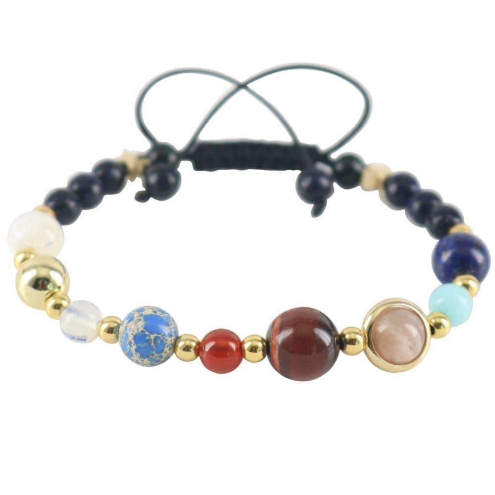 Galaxy Beaded Bracelet Adjustable Planet Charm Bracelet