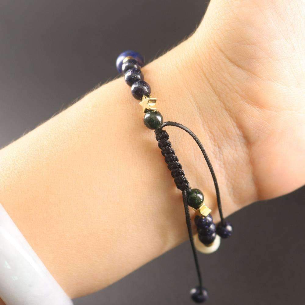 Galaxy Beaded Bracelet Adjustable Planet Charm Bracelet