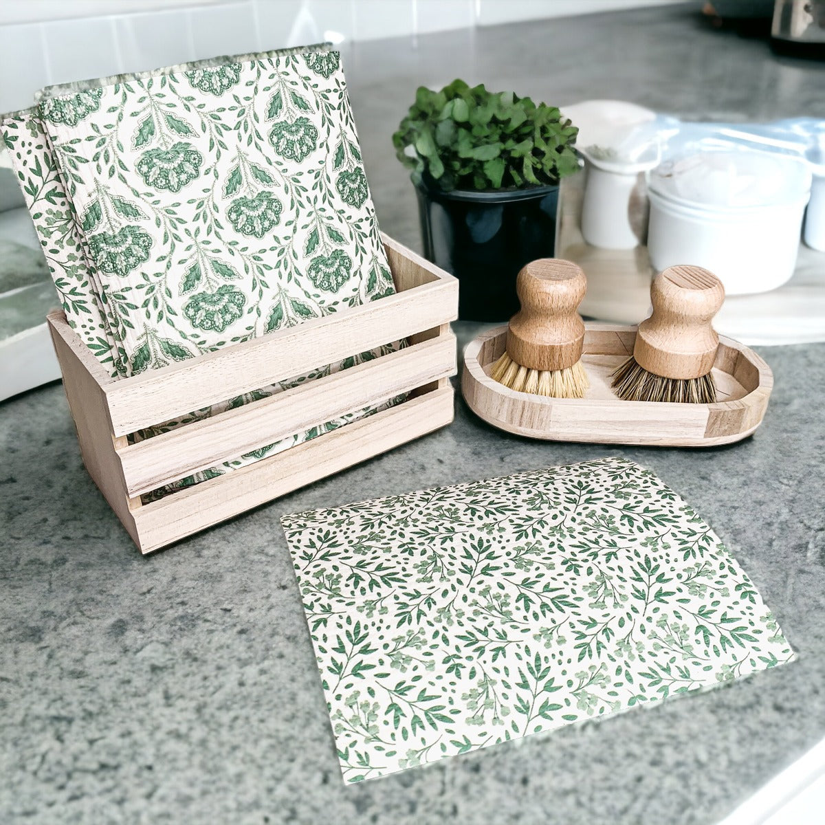 Garden Multipurpose Eco Cloths Reusable Biodegradable Kitchen Cloths Set Of 3