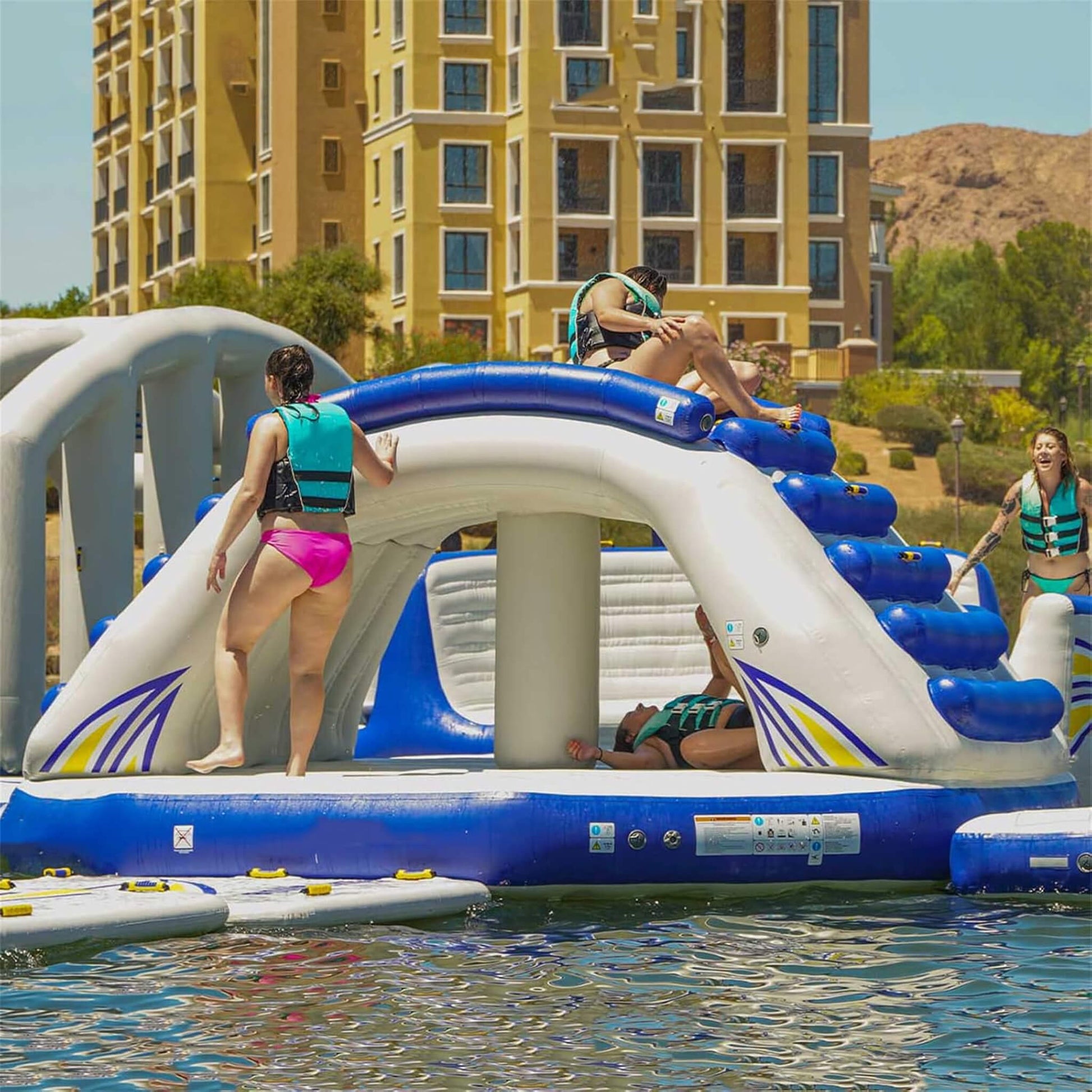 Giant Inflatable Water Climbing Obstacle Course With Air Pump [Made-To-Order] (SAK87625)