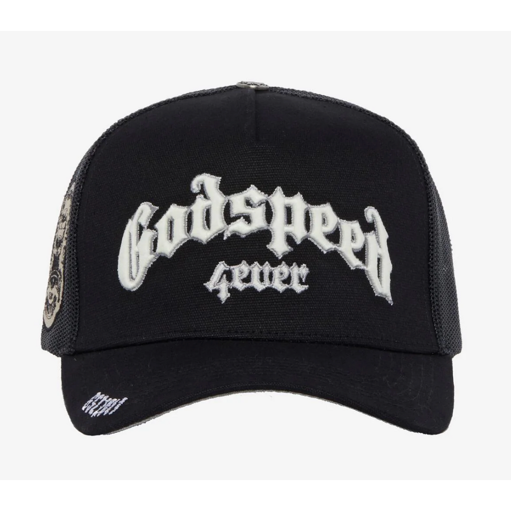 Godspeed Forever Trucker Hat Og (Black/Grey Brim)
