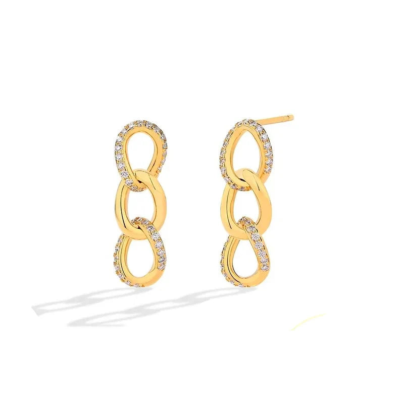 925 Sterling Silver D Drop Moissanite VVS1 Diamond Dangle Earrings - Luxury