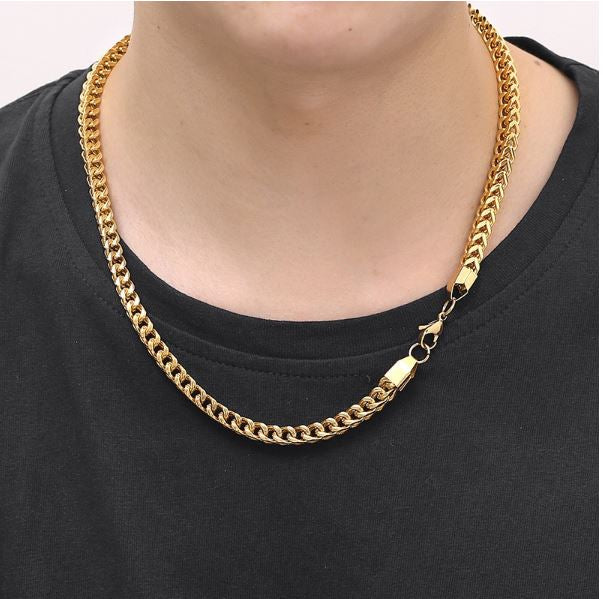 5mm Solid Stainless Steel Franco Chain Durable High Polish
