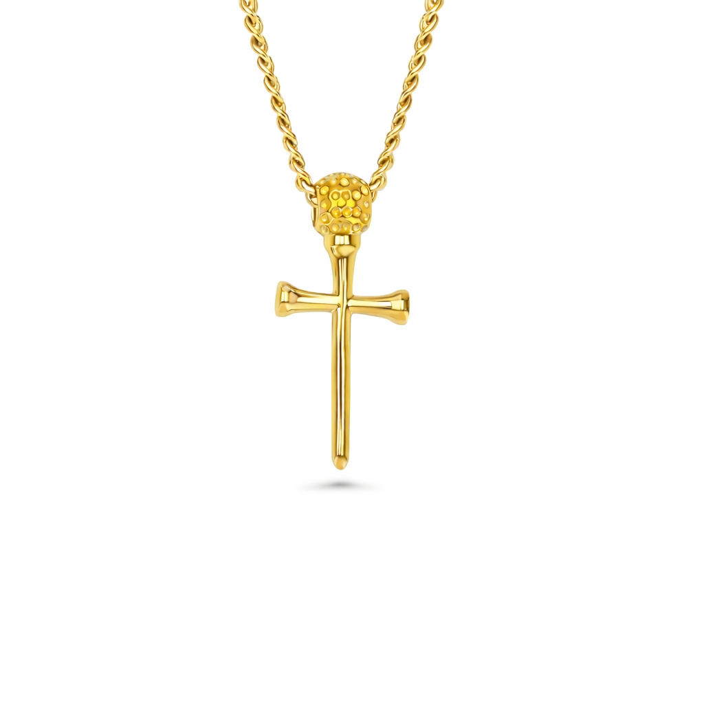 Golf Tee Cross Necklace