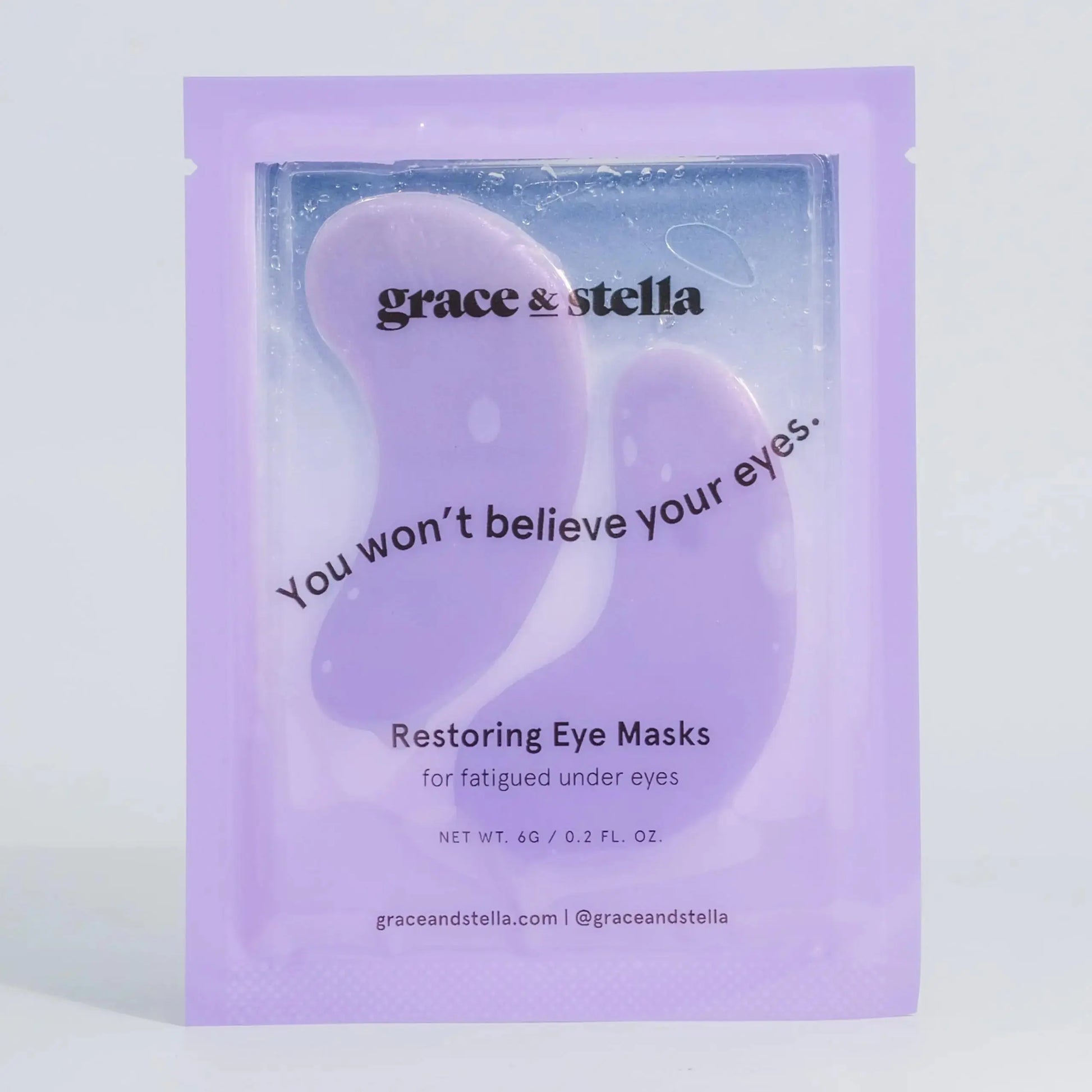 grace & stella Restoring Purple Eye Masks - Dermatologist Tested Eye Treatment Gels Cruelty-Free