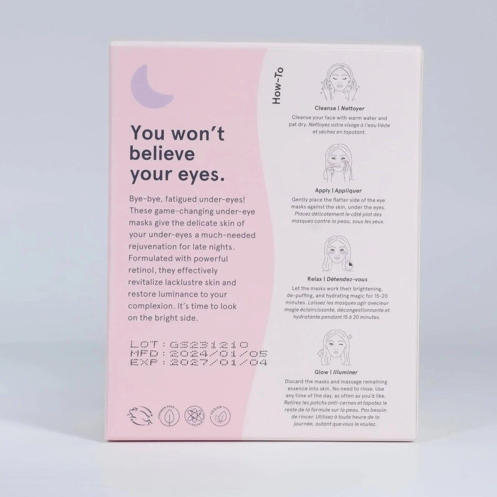 grace & stella Restoring Purple Eye Masks - Dermatologist Tested Eye Treatment Gels Cruelty-Free